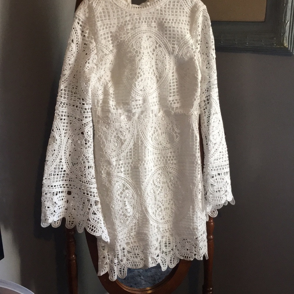 White small lace dress